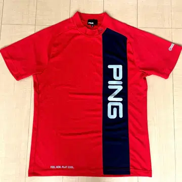 PING 남성용 골프 셔츠 M 레드