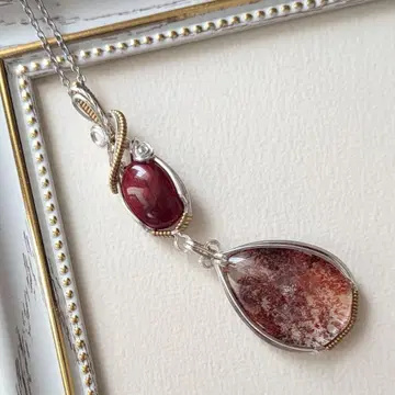 SF 안데신 & 가든 쿼츠 와이어 아트 펜던트 탑