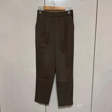 [글로벌 워크] 따뜻한 예쁜 실루엣 테이퍼드 팬츠 카키색 M 사이즈