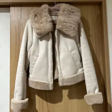 MiiA 인조 모피 숏 무스탕 코트