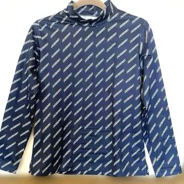 JACKBUNNY 네이비 하이넥 셔츠 얇은 기모 따뜻한 긴팔 겨울