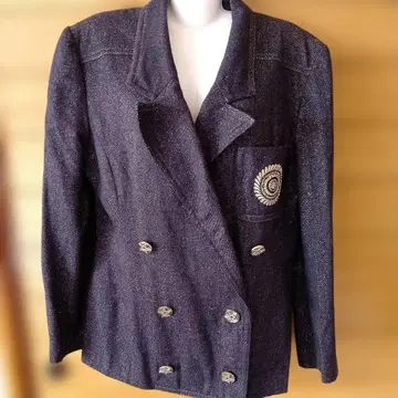 다크 블루 더블 브레스트 자켓