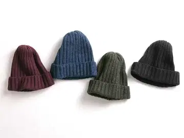 시착만 한 상품 remilla 레미라 리브 니트 모자 블루 멜란지