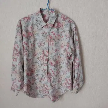 NEWYORKER 플라워 프린트 긴팔 셔츠 9호 레트로