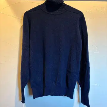 WILLIAM LOCKIE for BEAMS 네이비 터틀넥 니트