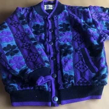 Casual Life 꽃무늬 패턴 니트 가디건