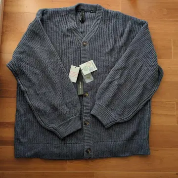 그레이 V넥 가디건 M 사이즈