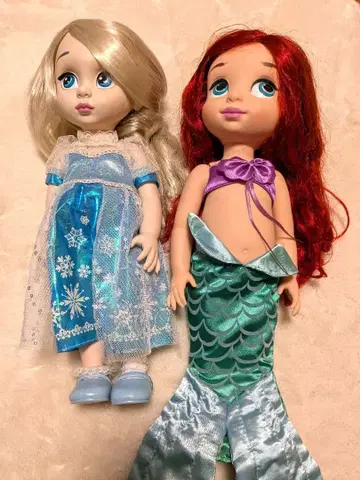 애니메이터 인형 아리엘 엘사 2개 세트