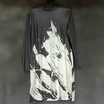 JUNKO KOSHINO 추상 프린트 긴팔 원피스