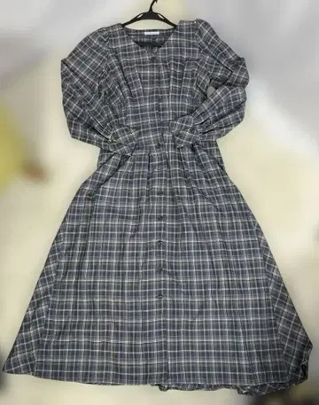 미사용급 WILLSELECTION 체크 무늬 롱 원피스 M 사이즈