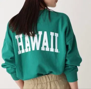 하와이 프린트 칼리지 트레이닝복 백 프린트