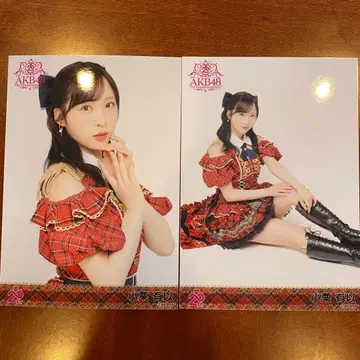 즉시 구매 오구리 유이 AKB48 브로마이드 빨간색 체크 무도관