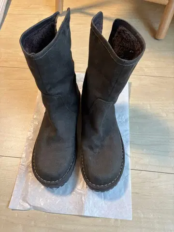 무인양품 기모 접이식 부츠 L 사이즈 카키