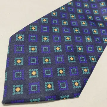 PETRONIUS MILANO 기하학 패턴 넥타이 N030