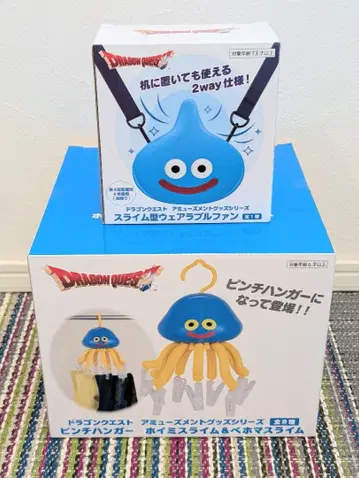 [ 미개봉 새상품 ] 드래곤 퀘스트 핑거 행거 & 웨어러블 팬 2세트