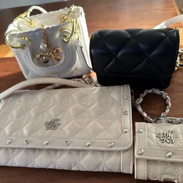 미셸 마카롱 퀼팅 숄더백 세트