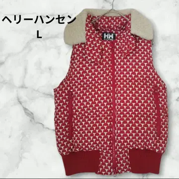 헬리한센 HH 레드 다운 베스트 보아 카라 부착 다운 80% L