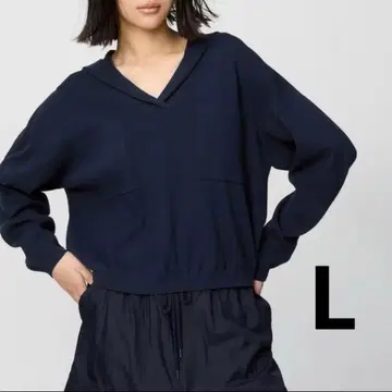 유니클로 UNIQLO : C 릴랙스 후디드 스웨터 네이비