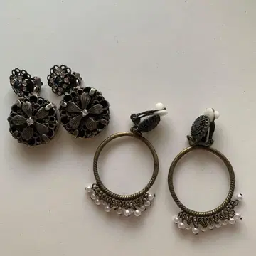 플라워 디자인 클립식 귀찌