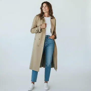 아쿠아 스큐텀 트렌치코트 베이지 M 456