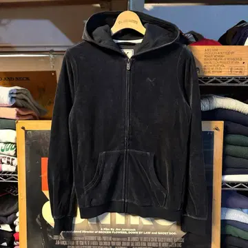 puma 푸마 벨로아 저지 후디 풀 집업 블랙