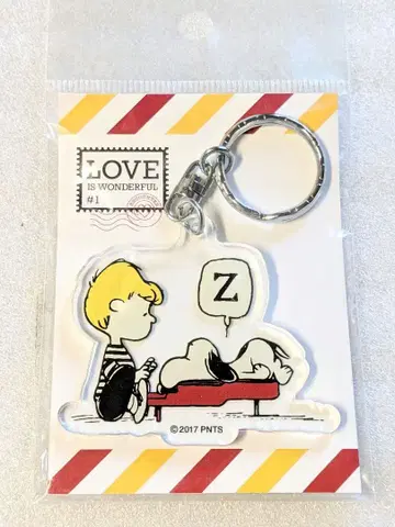 스누피 다이컷 아크릴 키링 슈뢰더