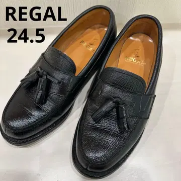 [주름 가죽] REGAL 블랙 태슬 로퍼 24.5