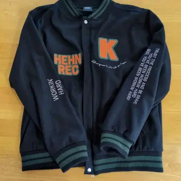 후지이 카제 HEHN RECORDS 바시티 자켓 L