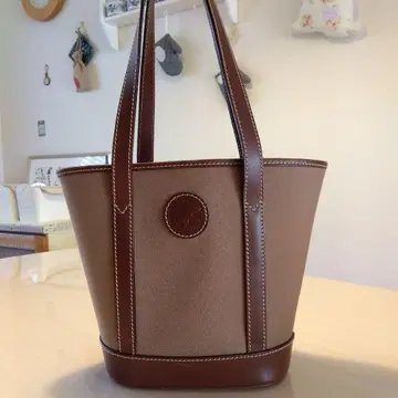 헌팅월드 캔버스 가죽 토트백