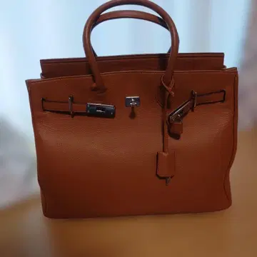 브라운 토트백 외 포켓 부착