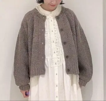 사만사 모스모스 samansamos2 집심 패턴 절개 가디건 니트