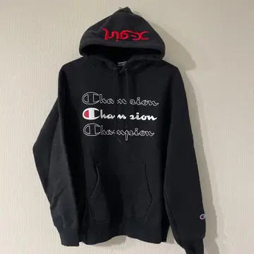 X-girl 챔피언 블랙 후드티 S 사이즈