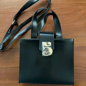 TNEWITES 블랙 가죽 2WAY 숄더백