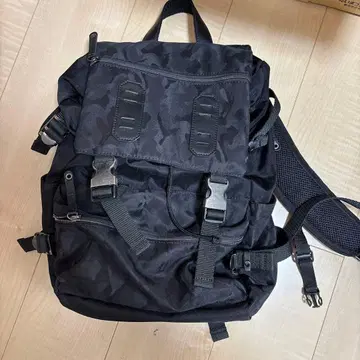 블랙 카모플라쥬 다기능 백팩