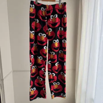 세서미 스트릿 엘모 구제 빈티지 미국 파자마 플리스 팬츠