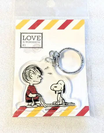 스누피 다이컷 아크릴 키링 라이너스