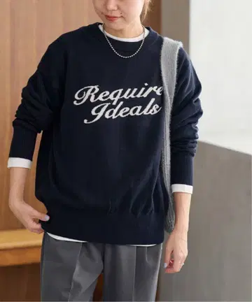 [ 저널 스탠다드 릴룸 ] 코튼 캐시미어 로고 니트