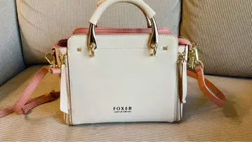 FOXER 화이트 핑크 핸드백