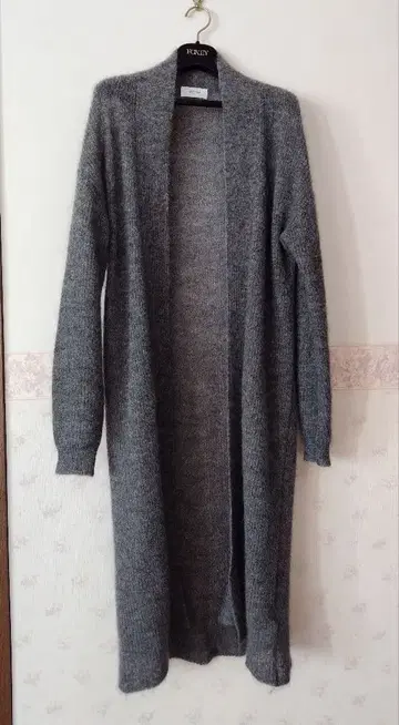 EDITION 그레이 롱 가디건 긴팔 모헤어 혼방 S M L 사이즈