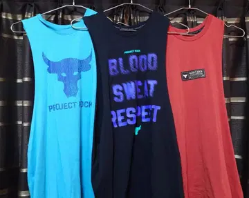 3장 세트 언더아머 프로젝트 락 탱크탑 M