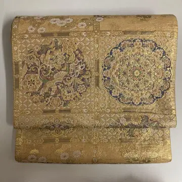 골드 컬러 전통 후쿠로 오비 656