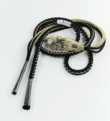 후리소데에 최적 허리띠 (블랙) 럭셔리 장식 허리띠 미사용품 120601