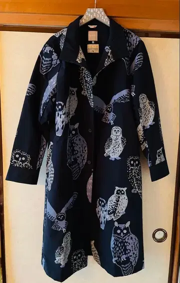 SOU.SOU 올빼미 패턴 롱 코트 미사용 새상품 M 사이즈