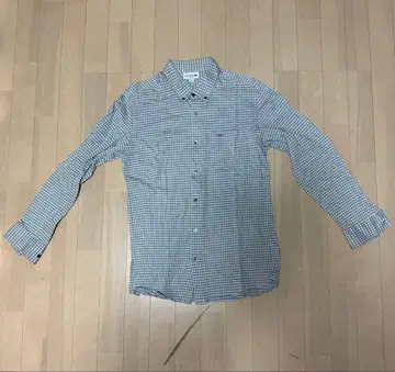 라코스테 그레이 계열 체크 긴팔 셔츠