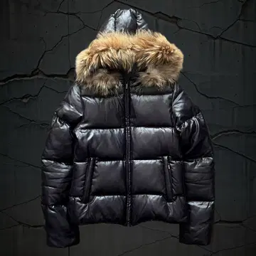 y2k 퍼 다운 자켓 기믹 헤이세이 갸루 광택 그런지 짧은 기장