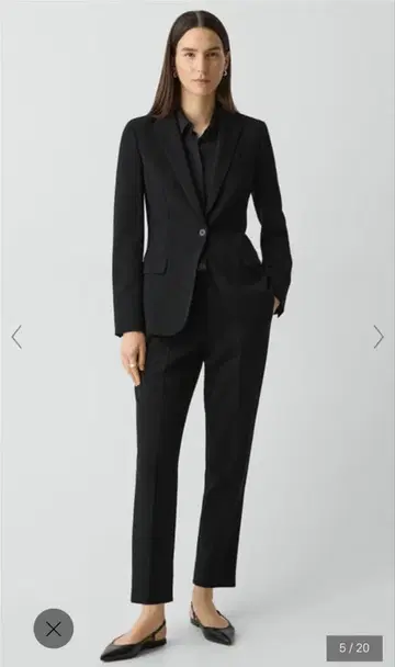 Theory 블랙 셋업 수트 Admiral crepe 0 사이즈