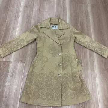 AUSTIN REED 베이지 꽃무늬 롱 코트 40