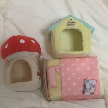 스미코구라시 버섯 모양 봉제 인형 하우스 세트