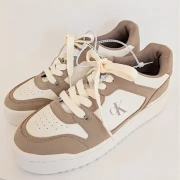 캘빈클라인 스니커즈 베이지 CK 로고 27.5cm 남성용 신발