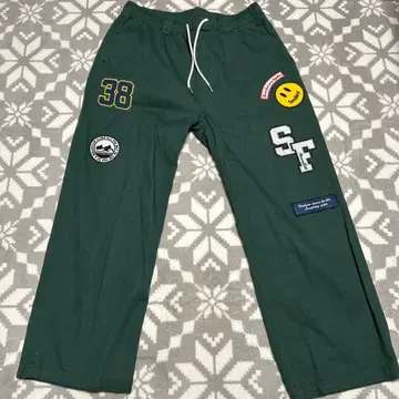 다크 그린 워크 팬츠 48